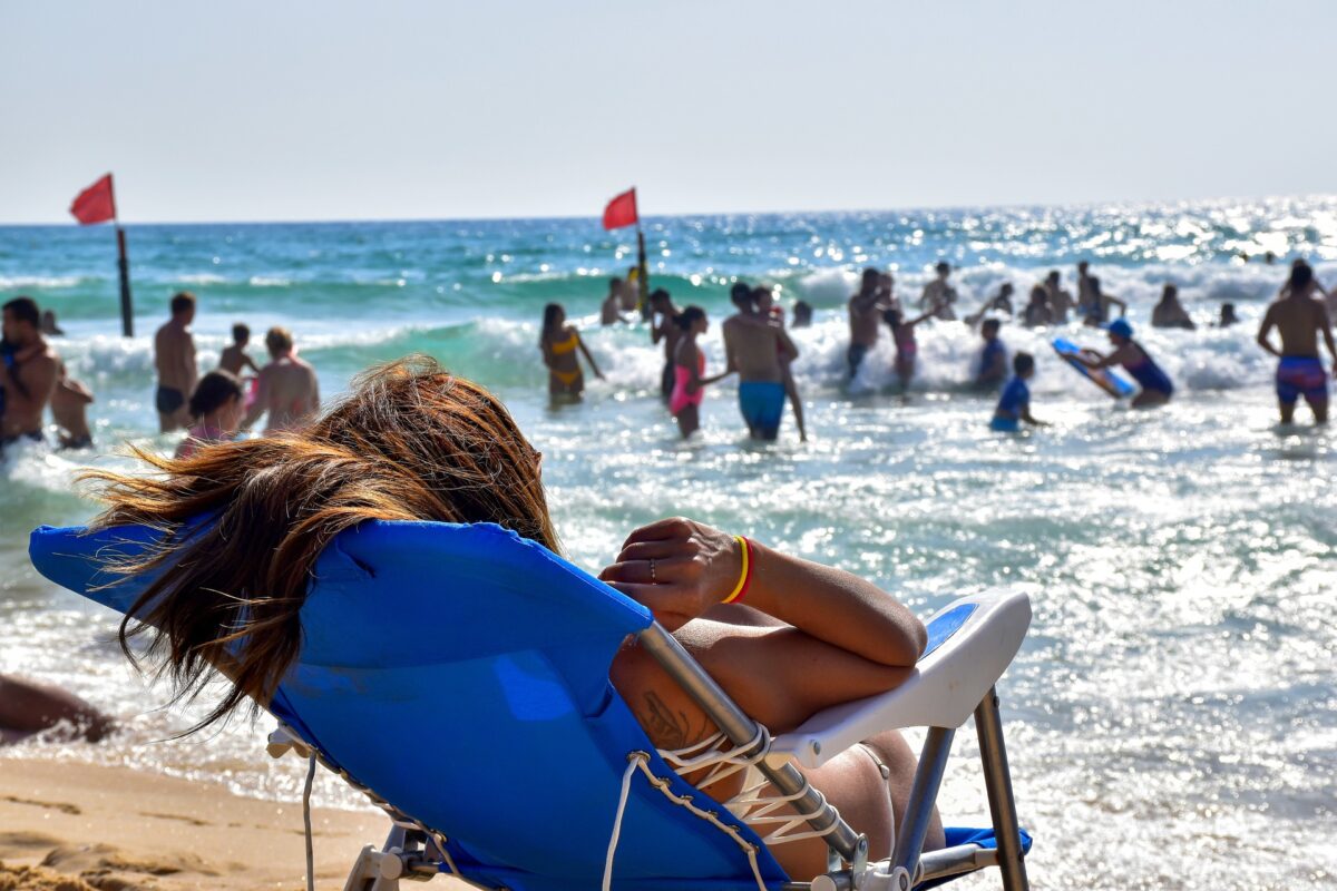 Israeli Beaches People Having Fun In Summer